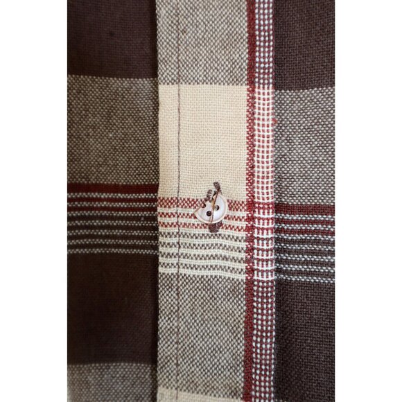 Sears Plaid Button-Up Flannel Shirt L Tall Vintage Y2K - Picture 9 of 10